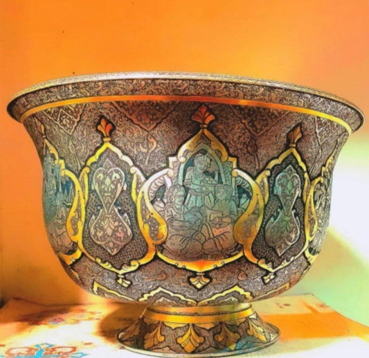 Golden Elegance Engraved Bowl